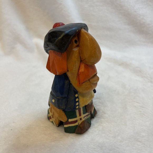 RARE Vintage Donald Corr Carved Scottish Figure Painted Primitive Folk Art 3.5” - Picture 2 of 8